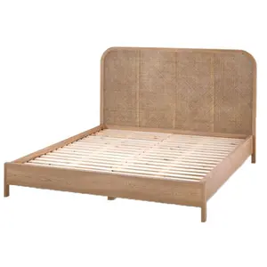 Çin tedarikçisi antika kraliçe/kral Rattan/hasır için ahşap yataklar yatak odası mobilyası