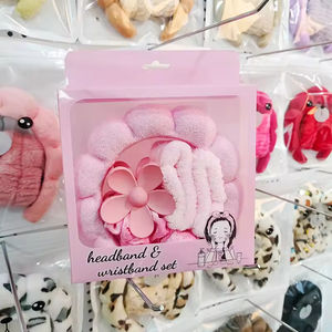 <span class=keywords><strong>Kit</strong></span> de lavage du visage comprenant un ensemble bandeau nuage et bracelet, un joli bandeau à nœud, un bandeau torsadé imprimé léopard fait main <span class=keywords><strong>pour</strong></span> femmes - Emballage personnalisé - Product Image 5