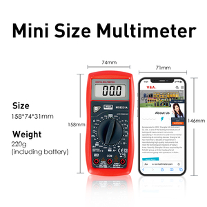 MS8221A-3 kỹ thuật số vạn năng 2000 đếm DC AC hiện tại & kháng tiêu chuẩn multitros digitales - Product Image 4