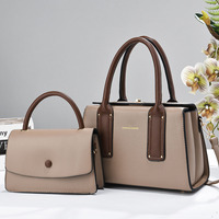 Ensemble de sacs à main 2-en-1 pour femme, sac fourre-tout tendance 2026 avec poignée supérieure et petit sac bandoulière, design color block
