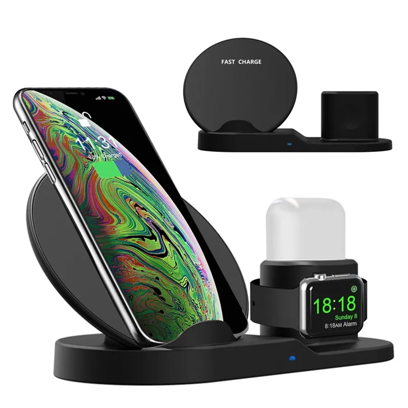 New 10w Fast Charge Wireless Charger Stand halter 3 in 1 Multifuncion Qi Wireless Charging Station