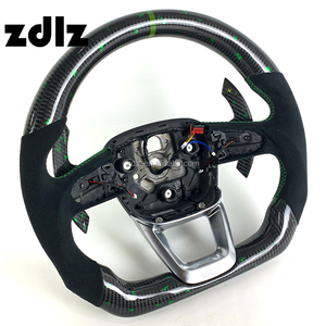 Volante de Fibra de Carbono Forjado Personalizado para <span class=keywords><strong>Audi</strong></span> Q3 Q5 Q7 Q8 Q5L Q7L RSQ7 QSQ5 RSQ8 <span class=keywords><strong>RSQ3</strong></span> SQ5 A5 A6 A7 con Levas de Cambio - Product Image 2