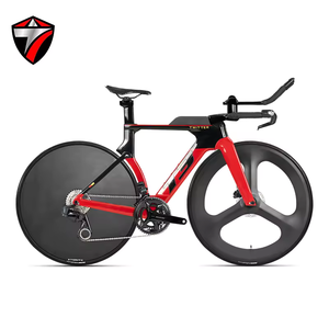 Bicicletta da Strada con Ruota Anteriore a Tre Razze e Posteriore Chiusa in Carbonio, Cambio Elettronico a 24 Velocità, Freno a Disco Idraulico, Forcella Leggera con Sospensione - Product Image 1