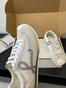 Vilunenes รองเท้ากีฬาหนังแท้แบบผูกเชือกสำหรับผู้ชาย, รองเท้ากีฬา Y-3หรูหราเทรนด์แฟชั่นยางแบน - Product Image 3