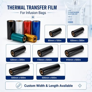 Film de transfert thermique non toxique pour sacs de perfusion médicale, feuille de marquage à chaud de qualité pharmaceutique pour le codage de la date et du lot des sacs IV - Product Image 5