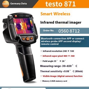 กล้องถ่ายภาพความร้อนอินฟราเรด Testo 869 สำหรับใช้ในครัวเรือน  หน้าจอ LCD สี 16.7 ล้านสี  พร้อมพอร์ต USB  ปรับแต่งได้ตามความต้องการ  วัสดุ ABS สำหรับตรวจสอบพื้น - Product Image 3