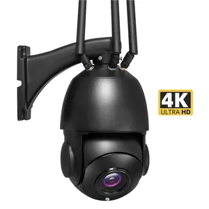 Kamera Cctv Wifi 4G Ptz, Sistem Kamera Aman Rumah, Nirkabel 8Mp 4K 30X Ptz Ip Pelacakan Otomatis