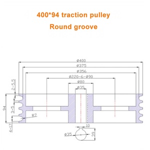 Polea de Tracción Multicanal de 400 Ranuras - Product Image 3