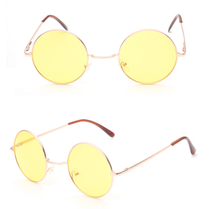 Retro hippie Metallo Lennon occhiali da sole rotondi donne montatura In Metallo cerchio rotondo tinted lens occhiali da sole Super hippie chic stile - Product Image 3