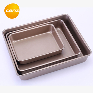 Không dính hình chữ nhật sâu rang Chảo Thép Carbon giòn nướng khay cán bánh tấm vàng hồng Bánh Pan - Product Image 1