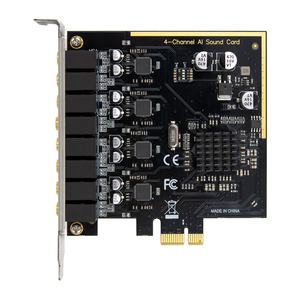 <span class=keywords><strong>Tarjeta</strong></span> <span class=keywords><strong>de</strong></span> Sonido <span class=keywords><strong>Interna</strong></span> PCIe X1 SE-CM6646A-4CH con Cuatro Canales Independientes HD, Reducción <span class=keywords><strong>de</strong></span> Ruido AI - Product Image 2