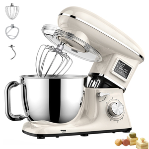 Robot de Cuisine Professionnel Multifonction 3-en-1, Pétrin Électrique 5.5L pour Pâtisserie et Pain, <span class=keywords><strong>Batteur</strong></span> Mélangeur Planétaire - Product Image 1