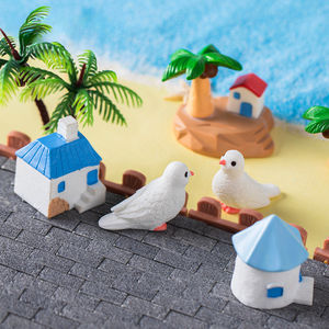 Personalizado Micro paisaje creativo isla paloma Villa casa cocotero <span class=keywords><strong>playa</strong></span> placa paisajismo accesorios Knickknacks - Product Image 5