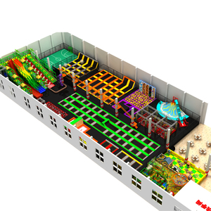 แทรมโพลีนสำหรับเด็กแบบมีสไลเดอร์ขนาดใหญ่แบบโต้ตอบเล่นได้สนามเด็กเล่นในร่มแบบนุ่มสำหรับเด็ก - Product Image 6