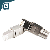 Gcabling Ethernet Réseau 8P8C Sans Outil Rg45 FTP Cat 6a Modulaire Blindé Cat6a Lan cat 6a Rj45 Connecteur Fiche Industrielle