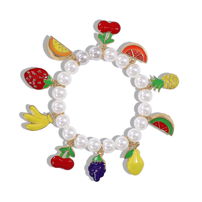 Cabello Elástico Multicapa Con Lindas Frutas Y Verduras El Cabello Elástico Multicapa Con Lindas Frutas Y Verduras El