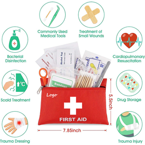 Venta caliente Mini Kits de emergencia para coche, Básicos al aire libre Essentials Survival Trauma Kit Bag, Pequeño Kit de medicina de viaje para el hogar - Product Image 5