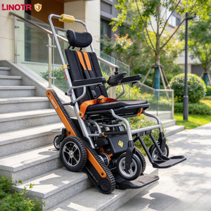 <span class=keywords><strong>Fauteuil</strong></span> <span class=keywords><strong>roulant</strong></span> électrique pour escaliers, quatre roues, moteur 150W*2, batterie lithium 24V, chaise électrique pour escaliers en alliage d'aluminium - Product Image 1
