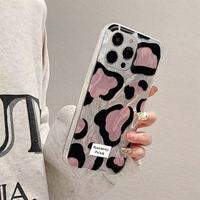 Étui de téléphone ZL001 à imprimé léopard rose pour iPhone 17/16 Pro Max, étui de téléphone pour iPhone 15/14/13/12, antichoc, XR, maille en plumes, 6/7p