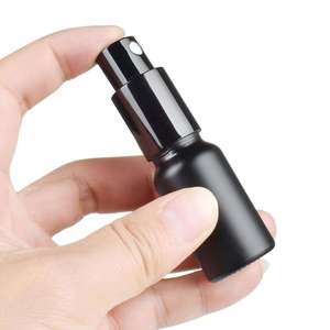 In Stock, 5ml 10ml 15ml 20ml 30ml 50ml 100ml Matte <b>Black</b> Glass <b>Pump</b> Spray Bottle for Cosmetics - Product Image 5