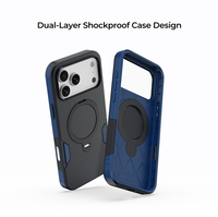 Coque de téléphone magnétique X.ONE Armor pour iPhone 17 18 Pro Max, anti-chute de qualité militaire avec protection intégrale 360 cachée °   Housse de protection pour béquille