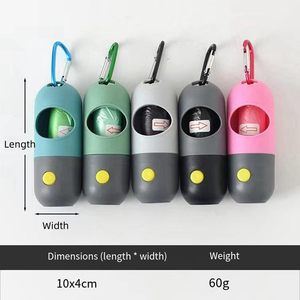 Custom Dog Poop Waste Bag Dispenser with LED Flashlight <b>Pet</b> Waste Bag Holder Dog Poop Dispenser Bag Holder - Product Image 2