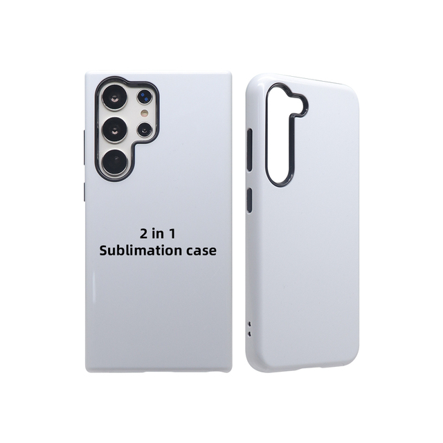 3D Matte Sublimation 2 in 1 Coated Phone case for samsung Blank Sublimation Phone case S24 ultra S23 S22 A14 A54 A55