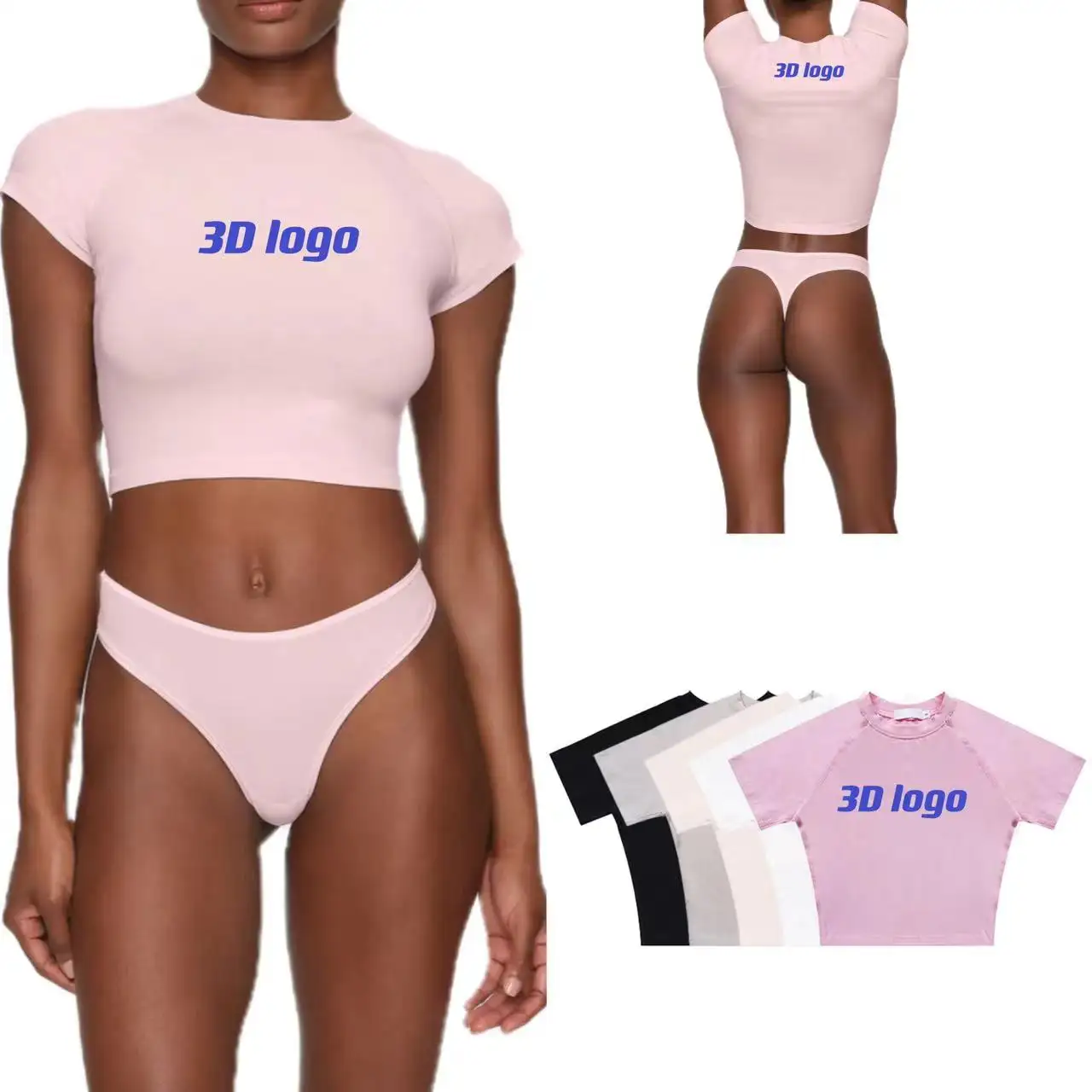 Croptop pour femmes logo personnalisé t-shirt en jersey de coton pour filles t-shirt blanc y2k t-shirts pour femmes haut pour femmes