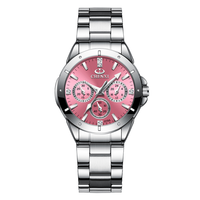 CHENXI 019A Montres de luxe pour hommes et femmes avec boîtier rond en alliage, bracelet en acier étanche 3 ATM et aiguilles lumineuses – Cadeau idéal pour les amoureux