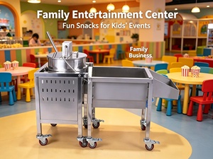 Máquina Comercial de Palomitas de Maíz con Carrito y Vitrina <span class=keywords><strong>para</strong></span> Zonas de Comida en Centros Comerciales - Product Image 1