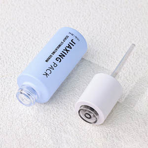 Emballage cosmétique de soins de <span class=keywords><strong>la</strong></span> peau 30ML cylindre torsadé bouton poussoir cheveux de verre <span class=keywords><strong>barbe</strong></span> huile essentielle sérum bouteille avec bouchon à vis - Product Image 5