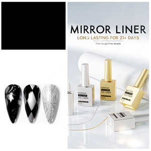 Gel de liner métallique professionnel effet miroir haute densité argenté <span class=keywords><strong>doré</strong></span> pour nail art, gel polish effet fil pour <span class=keywords><strong>manucure</strong></span> en salon - Product Image 6