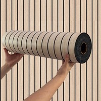 Autocollant mural en panneau de bois 3D, amovible, décoratif, effet de lattes, vinyle pelable pour la maison, décoration murale et panneau mural intérieur
