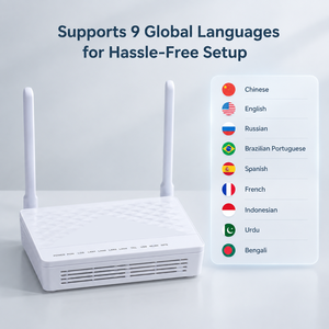 ONU XPON GPON EPON multi-langues 2,4 GHz 5dBi WiFi 1G3F avec 1 port TEL et 1 port USB FTTH Fibre ONT Réseau Optique XPON ONU - Product Image 1