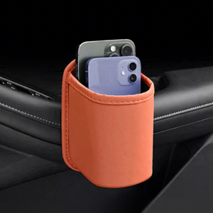 Porte-gobelet multifonctionnel pour voiture en cuir PVCPC, rangement latéral de porte pour téléphone, bouteille, clé, accessoire intérieur de voiture - Product Image 1