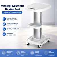 Carrito de Plástico Económico e Impermeable para Clínica de Belleza con Enchufes IT para Equipos de Belleza y Logotipo OEM