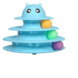 Tocadiscos <span class=keywords><strong>interactivo</strong></span> para mascotas más vendido, divertido juguete para gatos de Interior de 4 niveles con tipo de bola feliz y caprichoso - Product Image 2