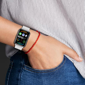Correa de reloj de tres cuentas Correa de reloj de acero inoxidable para <span class=keywords><strong>Huawei</strong></span> <span class=keywords><strong>Watch</strong></span> <span class=keywords><strong>Fit2</strong></span> - Product Image 2
