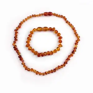 Baltic amber 33-38cm High quality baby toy Mola Necklace Bracelet Set