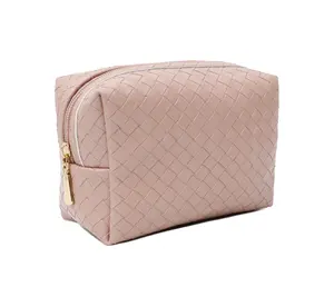 Luxury Beauty PU Leather Makeup Bag Small Cosmetic Handbag with Zipper Closure Fashionable Design for Ladies China Supplier