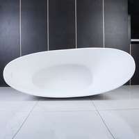 Baignoire en pierre artificielle, tapis de Surface robuste, moderne, nouveau Design, en acrylique blanc autoportant, pierre artificielle, offre spéciale