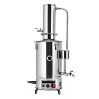 Distillateur d'eau électrique en acier inoxydable de laboratoire avec arrêt automatique, 5L/H~20L/H, équipement de production d'eau distillée
