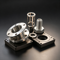 Pemesinan CNC 5 Axis Kustom untuk Bagian Logam Aluminium, Bagian Baja Tahan Karat yang Dimesin CNC untuk Industri