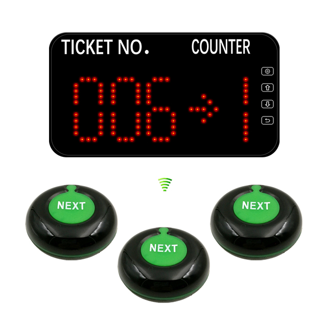 Wireless Queue Call System Paging System with Display Customer Queue Management for Restaurants Cafes Clinics Retail Stores