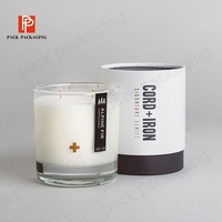 Carton biodégradable de luxe boîtes de qualité tube de papier emballage gaufré pour bougies