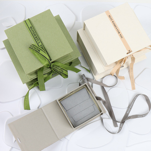 Moujiu Custom Square Art Paper Jewelry Box with Magnetic Snap Closure and Embossed Design for Christmas Gift Packaging - Product Image 3