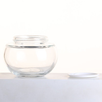 Pot en verre rond de 200g pour crème, avec couvercle doré électrolytique, conteneur vide pour produits de beauté et soins de la peau, idéal pour les salons de beauté (vente en gros)