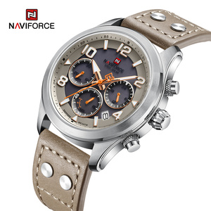 NAVIFORCE 1006 Hombres <span class=keywords><strong>Reloj</strong></span> de campo Cronógrafo <span class=keywords><strong>solar</strong></span> <span class=keywords><strong>Reloj</strong></span> Piloto Relojes vintage Fabricante - Product Image 6