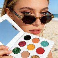 Private Label DIY Palette de fard à paupières unique Maquillage végétalien nu Finition métallique Palette personnalisée pour les tons de peau foncée Dames à utiliser quotidiennement