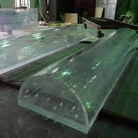 Piscine à débordement en acrylique transparent pour hôtels et parcs aquatiques – Taille et épaisseur personnalisables – Marque Lucite – Origine Chine – Découpe sur mesure